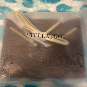 Stella & Dot Lady Boss Leopard Print Cross Body Bag with Adjustable Strap NWT